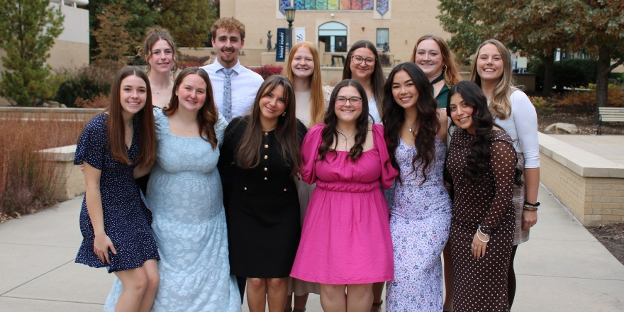 students posed in group